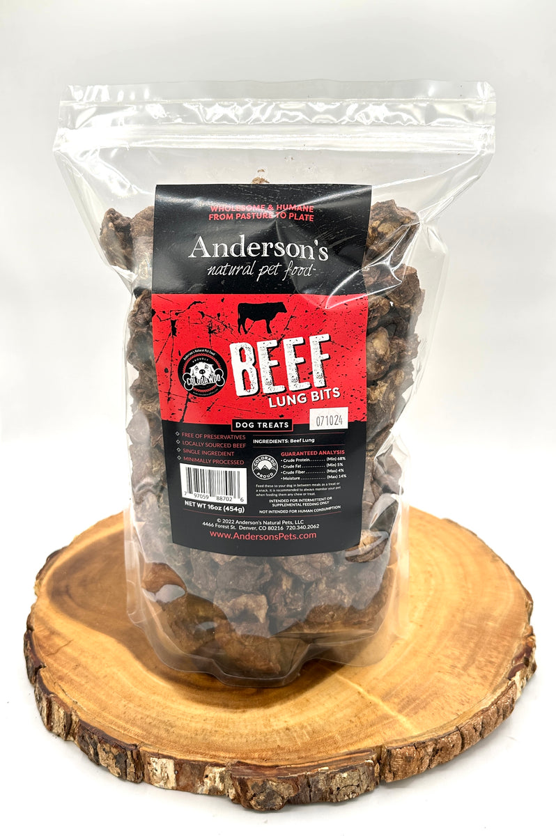 Anderson's Beef Lung Bits 1lb Anderson's Natural Pet Food